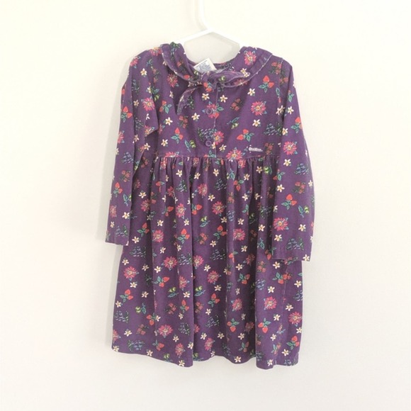 Vintage Osh Kosh Made in USA Purple Dress 5 Girls Berry